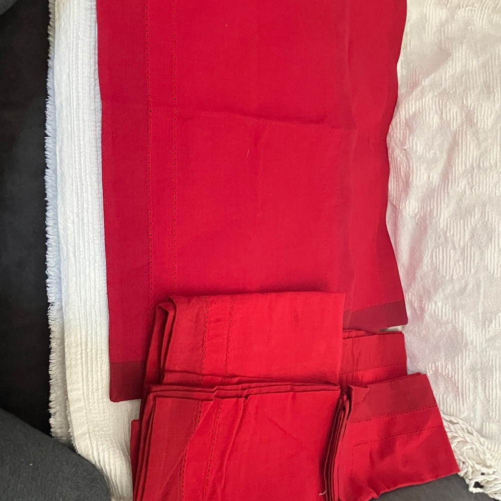 Pier 1 Red Cotton Napkins